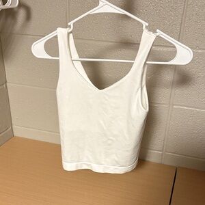 White woman’s crop Top tank